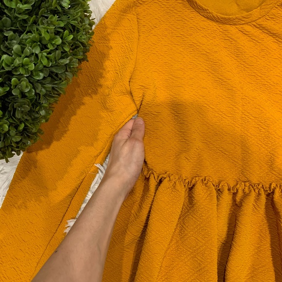 Mustard Ruffled Sweater - Picture 2 of 5